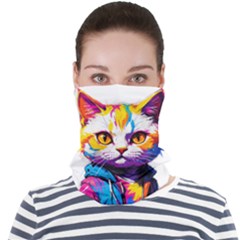 Wild Cat Face Seamless Bandana (adult)