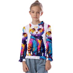 Wild Cat Kids  Frill Detail T-shirt