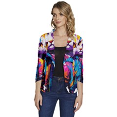 Wild Cat Women s One-button 3/4 Sleeve Short Jacket by Sosodesigns19