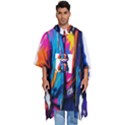 Wild cat Men s Hooded Rain Ponchos View1