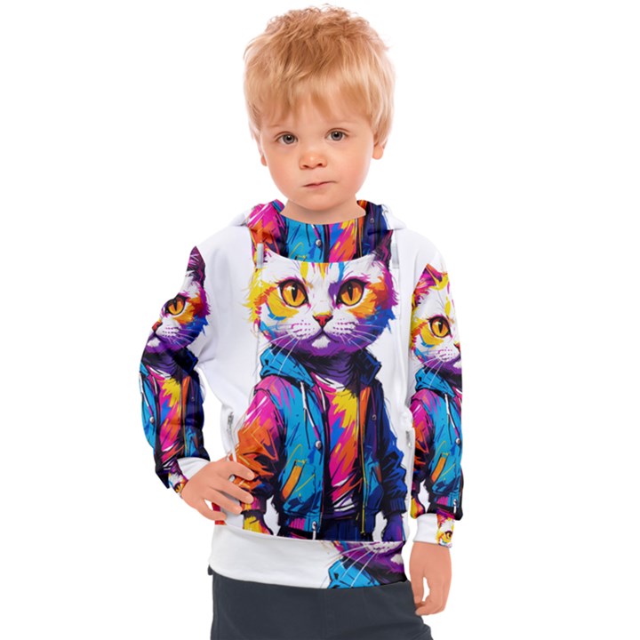 Wild cat Kids  Hooded Pullover