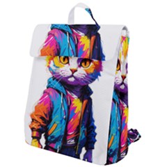 Wild Cat Flap Top Backpack by Sosodesigns19