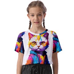 Wild Cat Kids  Basic T-shirt by Sosodesigns19