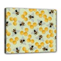 Bees Pattern Honey Bee Bug Honeycomb Honey Beehive Deluxe Canvas 24  x 20  (Stretched) View1