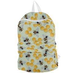 Bees Pattern Honey Bee Bug Honeycomb Honey Beehive Foldable Lightweight Backpack by Bedest