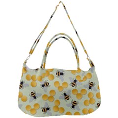 Bees Pattern Honey Bee Bug Honeycomb Honey Beehive Removable Strap Handbag by Bedest