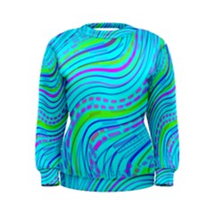 Pattern Swirl Pink Green Aqua Women s Sweatshirt