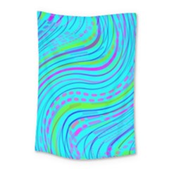 Pattern Swirl Pink Green Aqua Small Tapestry by Ndabl3x