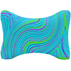 Pattern Swirl Pink Green Aqua Seat Head Rest Cushion by Ndabl3x