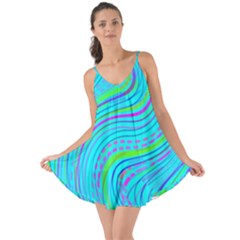 Pattern Swirl Pink Green Aqua Love The Sun Cover Up by Ndabl3x