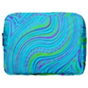 Pattern Swirl Pink Green Aqua Make Up Pouch (Large) View1