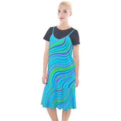 Pattern Swirl Pink Green Aqua Camis Fishtail Dress by Ndabl3x