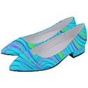 Pattern Swirl Pink Green Aqua Women s Block Heels  View2