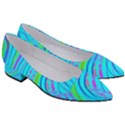 Pattern Swirl Pink Green Aqua Women s Block Heels  View3