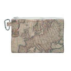 Old Vintage Classic Map Of Europe Canvas Cosmetic Bag (large) by Paksenen