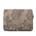 Old Vintage Classic Map Of Europe 13  Vertical Laptop Sleeve Case With Pocket View2