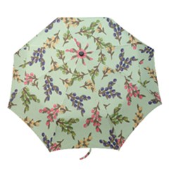 Berries Flowers Pattern Print Folding Umbrellas