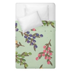 Berries Flowers Pattern Print Duvet Cover Double Side (single Size)