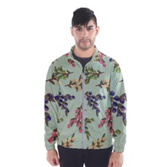 Berries Flowers Pattern Print Men s Windbreaker