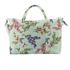 Berries Flowers Pattern Print Carry-on Travel Shoulder Bag by Maspions