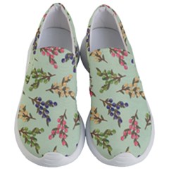 Berries Flowers Pattern Print Women s Lightweight Slip Ons by Maspions