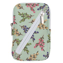 Berries Flowers Pattern Print Belt Pouch Bag (small)