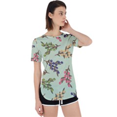 Berries Flowers Pattern Print Perpetual Short Sleeve T-shirt