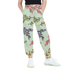 Berries Flowers Pattern Print Kids  Joggers