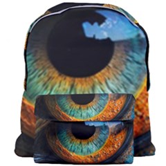 Eye Bird Feathers Vibrant Giant Full Print Backpack by Hannah976