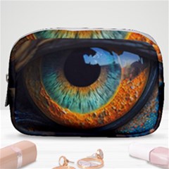 Eye Bird Feathers Vibrant Make Up Pouch (small) by Hannah976