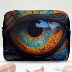 Eye Bird Feathers Vibrant Make Up Pouch (large) by Hannah976