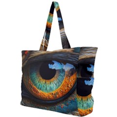 Eye Bird Feathers Vibrant Simple Shoulder Bag by Hannah976