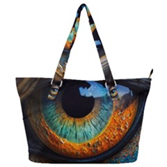 Eye Bird Feathers Vibrant Full Print Shoulder Bag by Hannah976