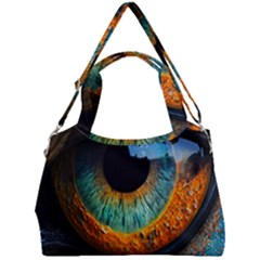 Eye Bird Feathers Vibrant Double Compartment Shoulder Bag by Hannah976