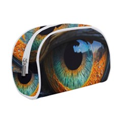 Eye Bird Feathers Vibrant Make Up Case (small) by Hannah976