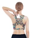 Paisley Print Musical Notes Sports Bra With Pocket View2