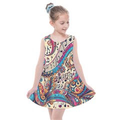 Paisley Print Musical Notes Kids  Summer Dress by RiverRootz