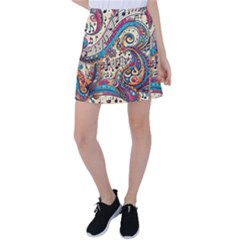 Paisley Print Musical Notes Tennis Skirt by RiverRootz