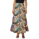 Paisley Print Musical Notes Tiered Ruffle Maxi Skirt View1