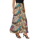 Paisley Print Musical Notes Tiered Ruffle Maxi Skirt View3