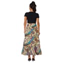 Paisley Print Musical Notes Tiered Ruffle Maxi Skirt View4