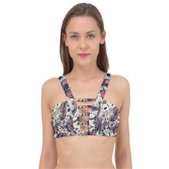 Paisley Print Musical Notes8 Cage Up Bikini Top