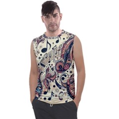 Paisley Print Musical Notes8 Men s Regular Tank Top by RiverRootz