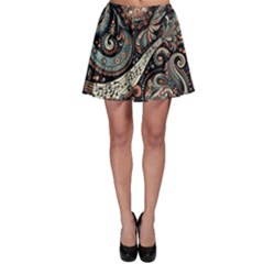 Paisley Print Musical Notes7 Skater Skirt by RiverRootz