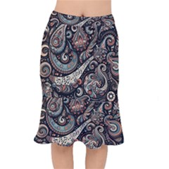 Paisley Print Musical Notes7 Short Mermaid Skirt by RiverRootz