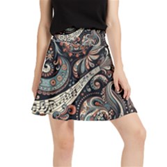 Paisley Print Musical Notes7 Waistband Skirt by RiverRootz