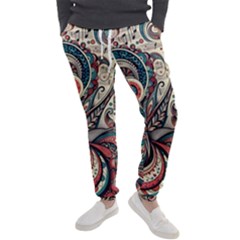 Paisley Print Musical Notes6 Men s Jogger Sweatpants by RiverRootz