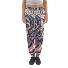 Paisley Print Musical Notes6 Women s Jogger Sweatpants by RiverRootz