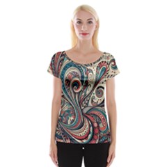 Paisley Print Musical Notes6 Cap Sleeve Top by RiverRootz