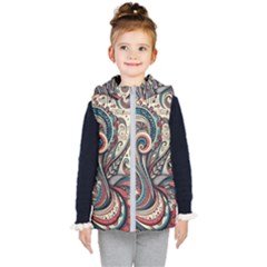 Paisley Print Musical Notes6 Kids  Hooded Puffer Vest